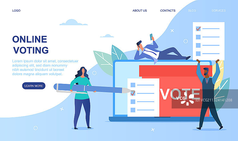 在线投票概念图片素材