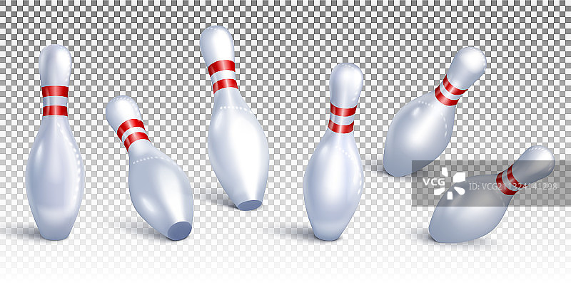 掉落的保龄球瓶图片素材