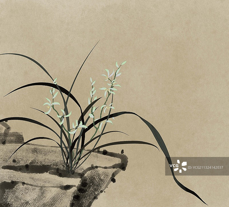 幽兰图图片素材