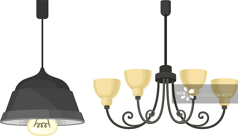 作为家具的吸顶灯图片素材