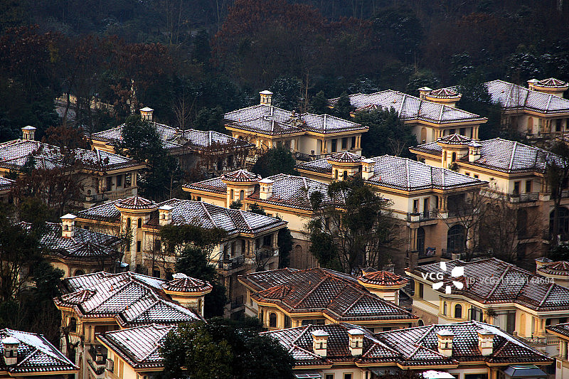 成都温江 雪景图片素材