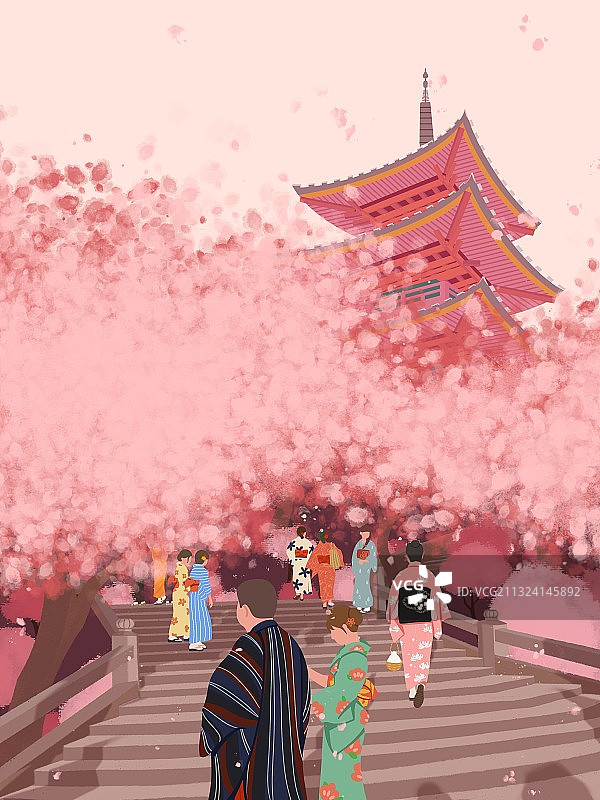 京都的樱花季图片素材
