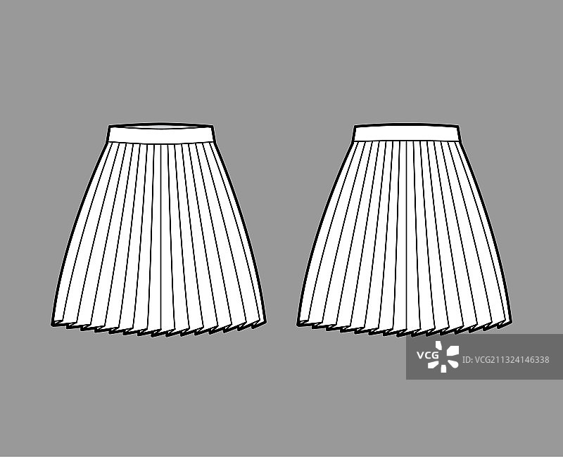 百褶裙技术时装图片素材
