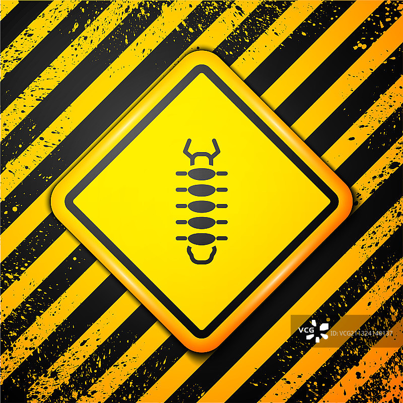 黑色蜈蚣昆虫图标图片素材