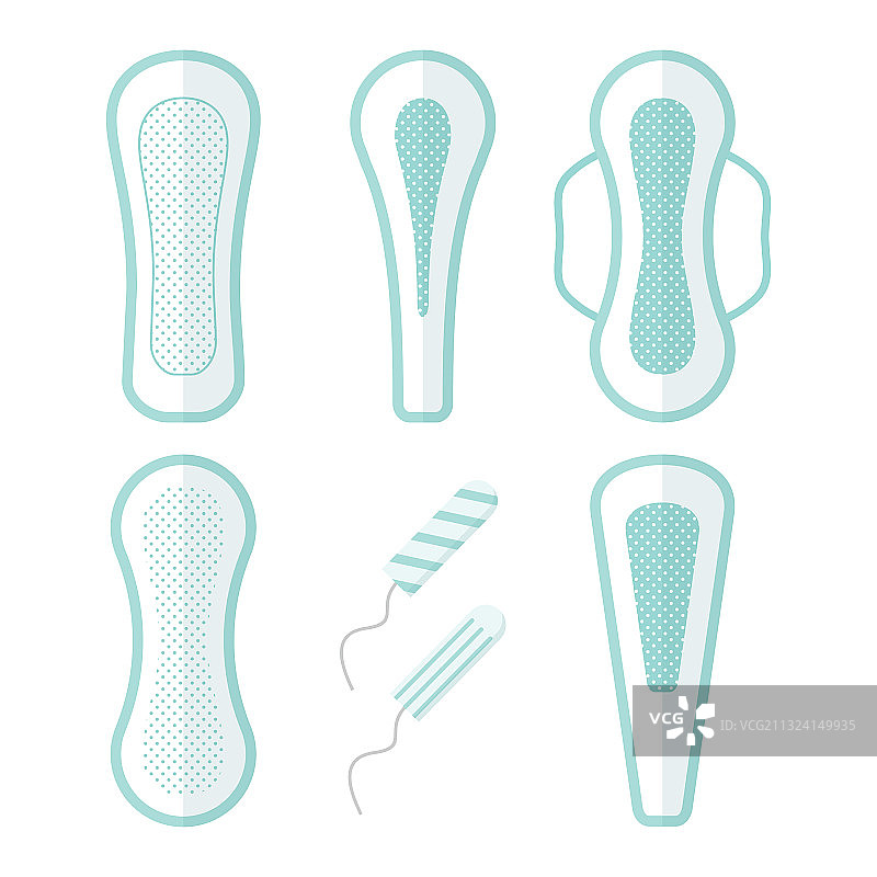 女性卫生巾系列图标图片素材