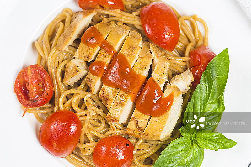 鸡排意大利面图片素材