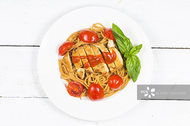 鸡排意大利面图片素材