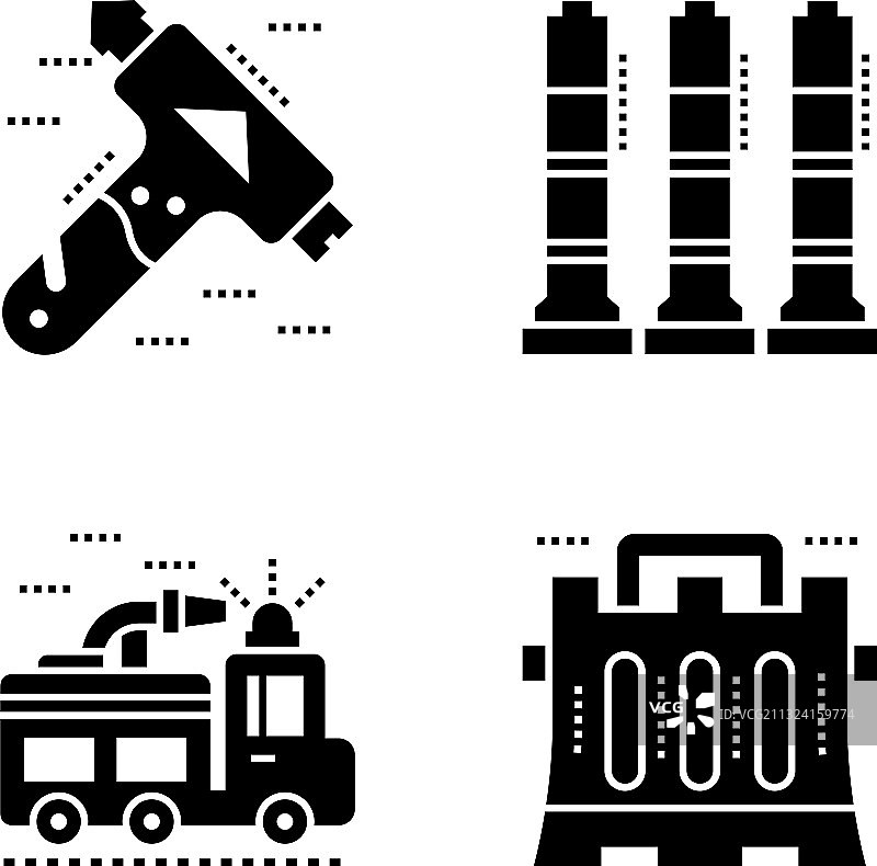 紧急服务标志包图片素材