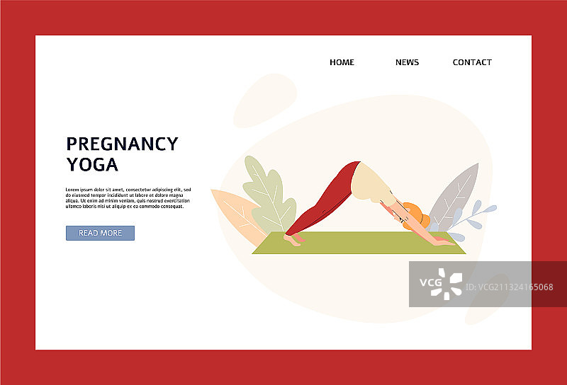 孕妇瑜伽网站页面图片素材