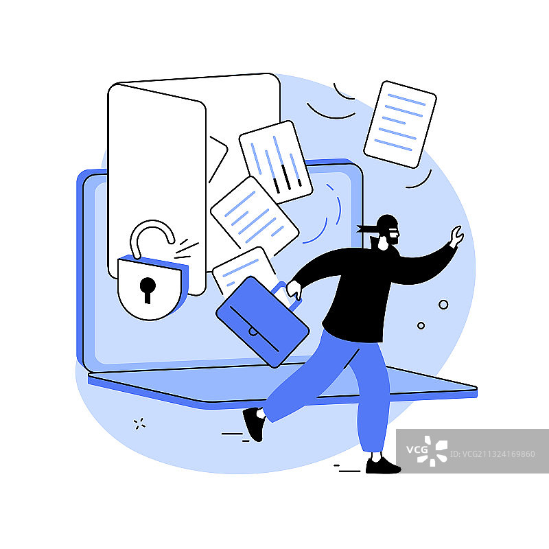 数据泄露抽象概念图片素材