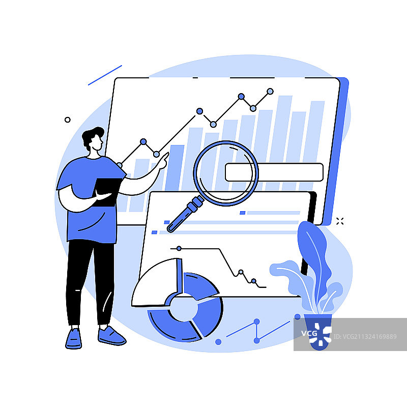 数据驱动的商业模式抽象概念图片素材