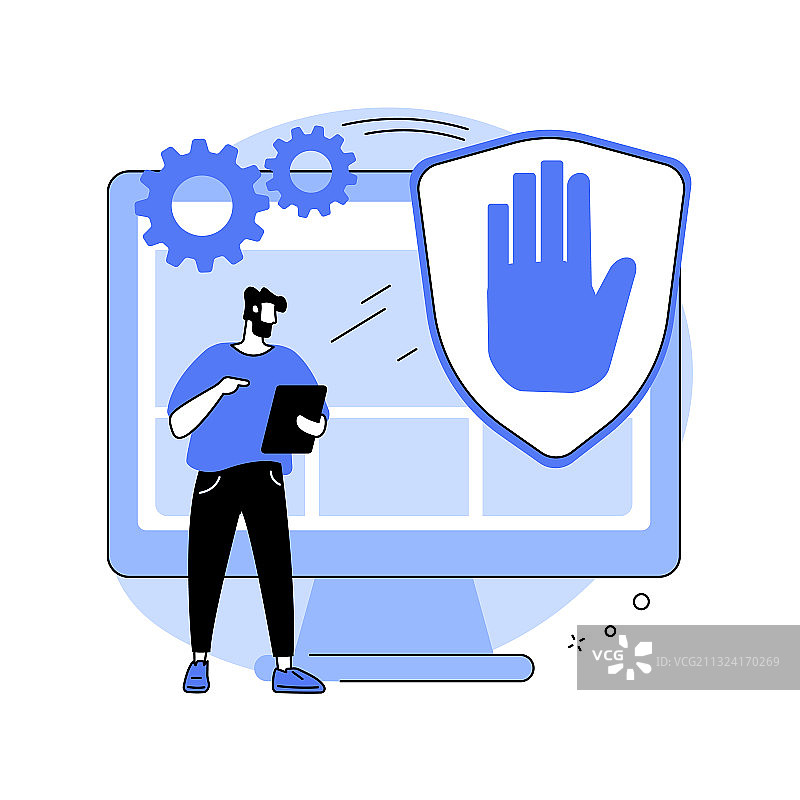 广告拦截软件抽象概念图片素材