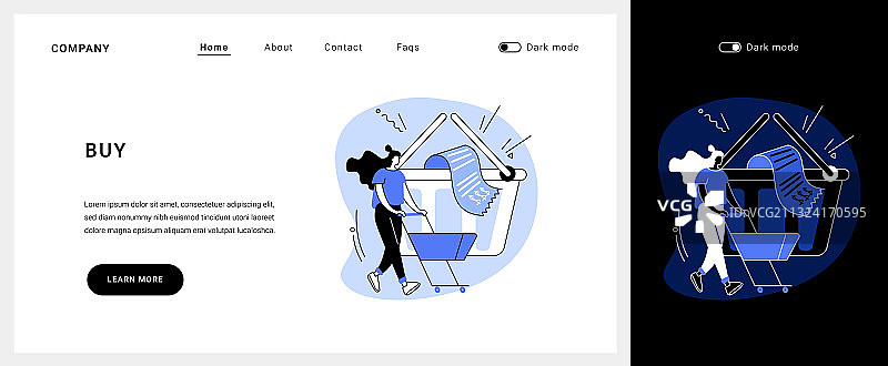 购买概念着陆页图片素材