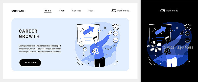职业发展概念落地页图片素材
