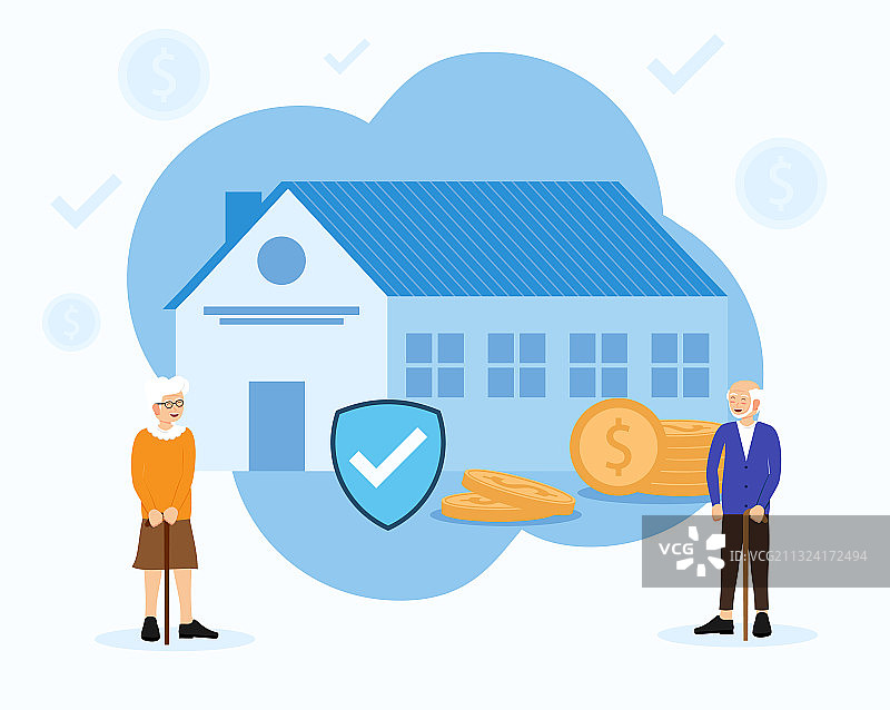 扁平风格的退休储蓄图片素材