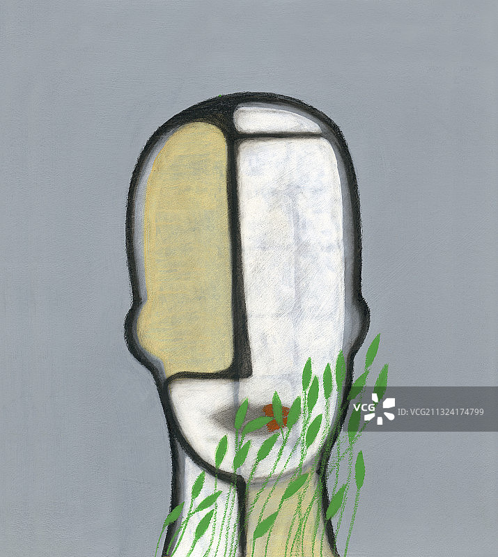 人脸彩绘插画图片素材