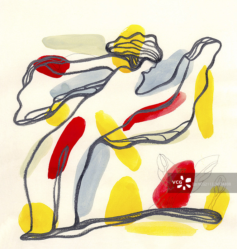 带翅膀的人形插画图片素材