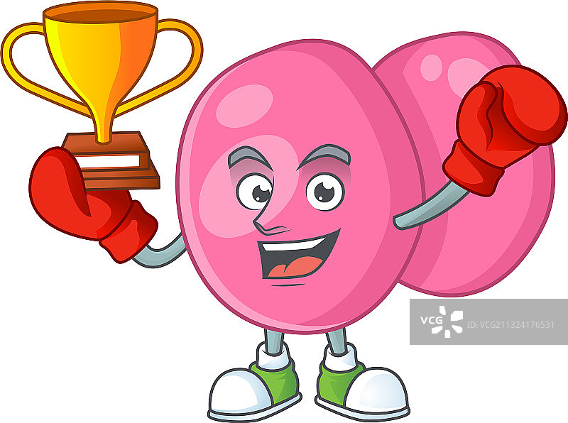 化脓性链球菌的拳击获胜者图片素材