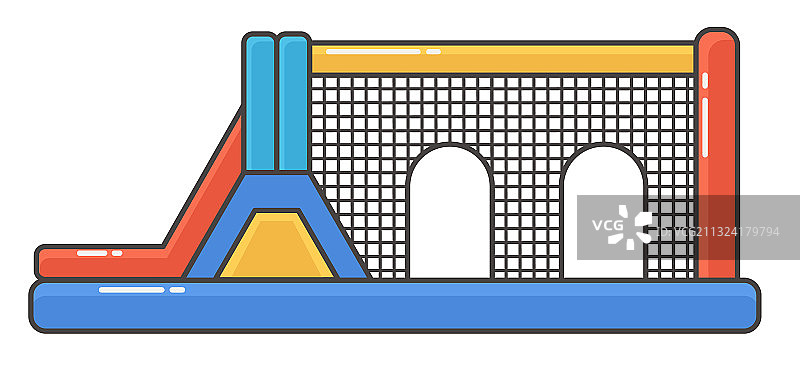 充气城堡塔和设备图片素材