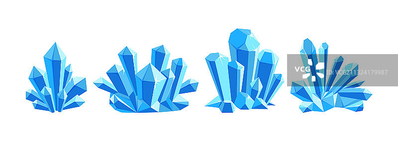 冰晶或蓝色宝石图片素材