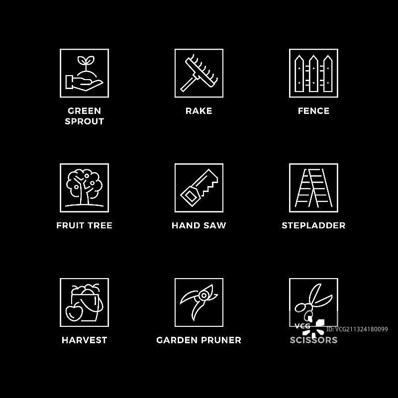 花园图标合集图片素材