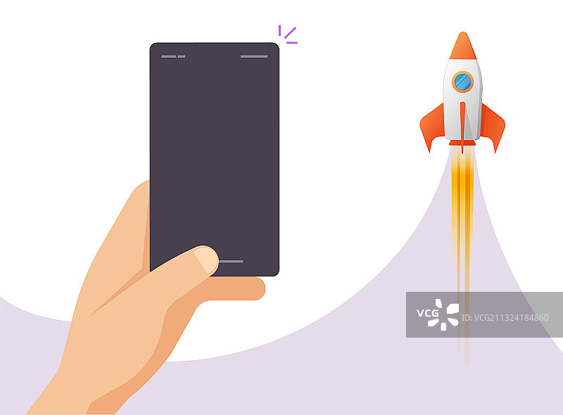 应用开发加速启动，带有空白图片素材