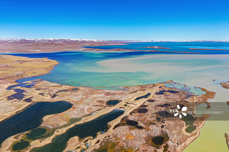 三江源湖泊雪山河流图片素材