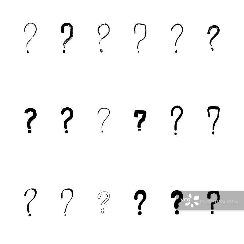 手绘问号素材图片素材