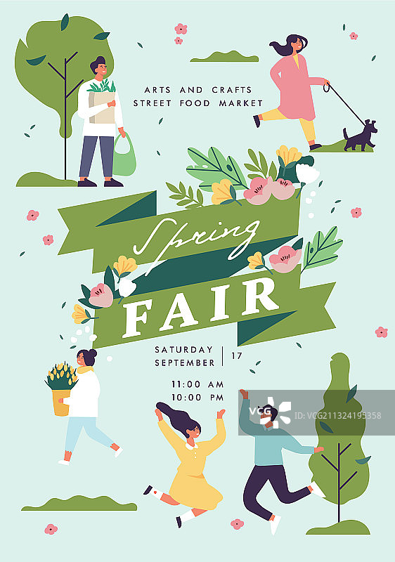 春季展销会宣传单或banner图片素材