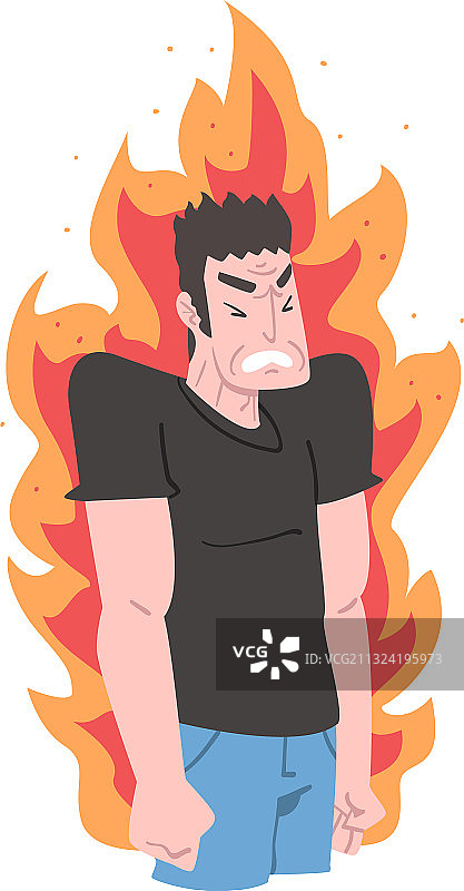 愤怒的男人压力过大情绪崩溃图片素材