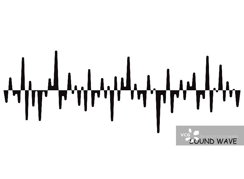 黑色脉冲音乐播放器音频波浪标志图片素材