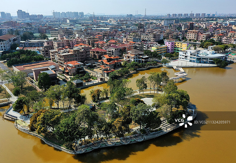 广东省东莞市厚街镇海月岩海月风帆公园航拍图片素材