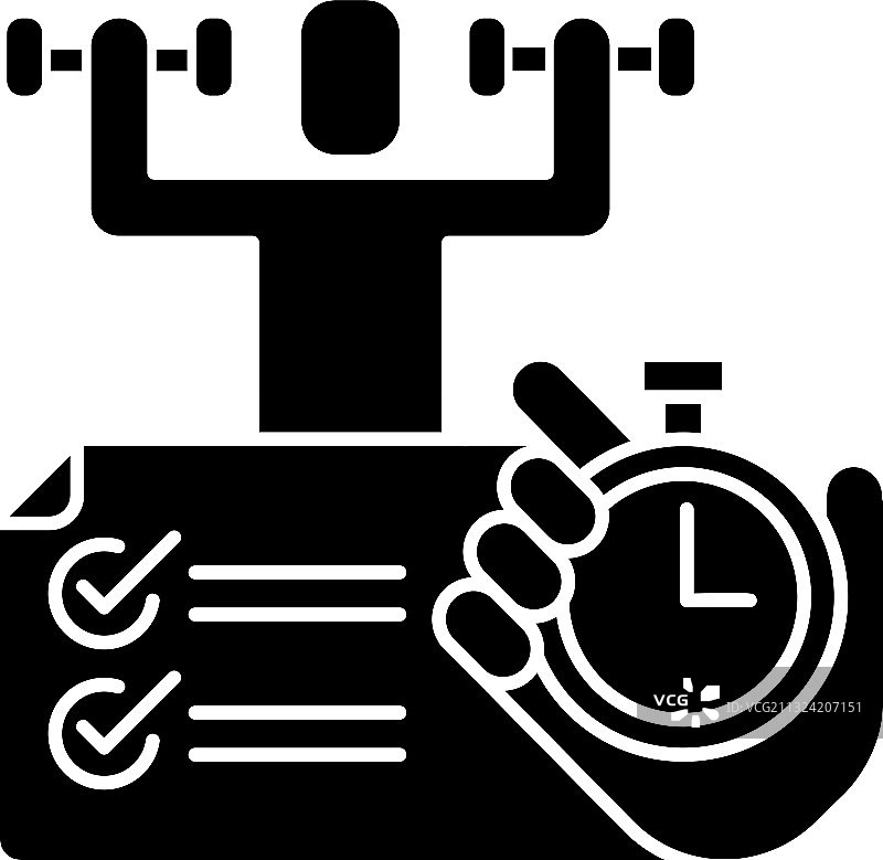 体能测试黑色标志图片素材