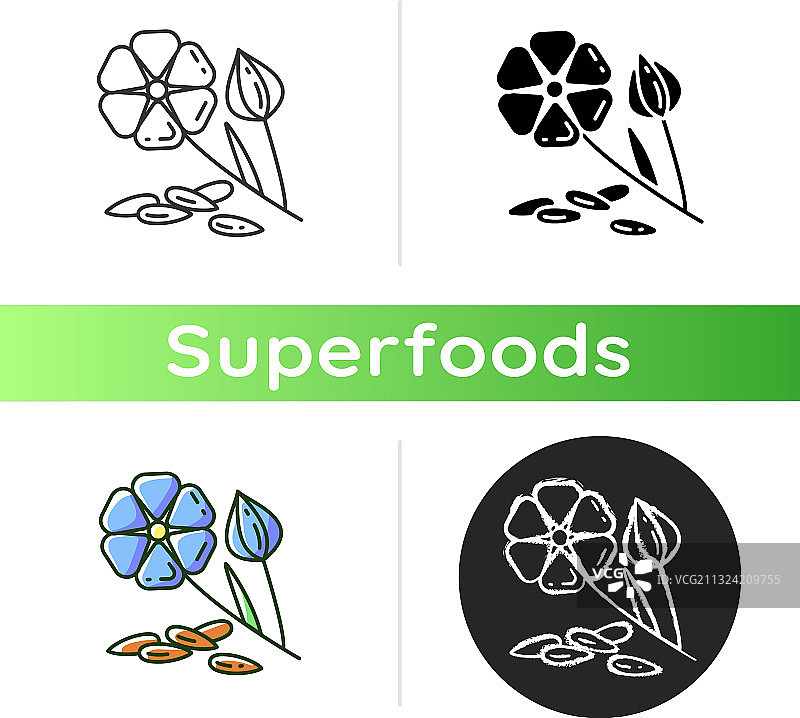 亚麻籽图标图片素材