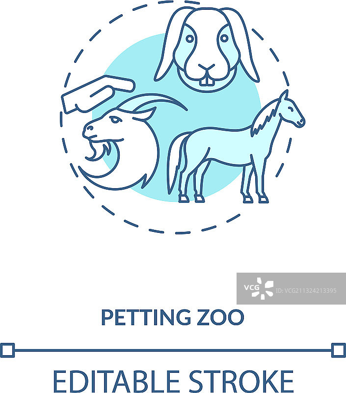 宠物动物园概念图标图片素材