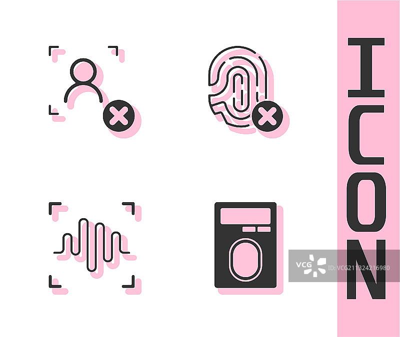 指纹识别和人脸识别门禁系统图片素材