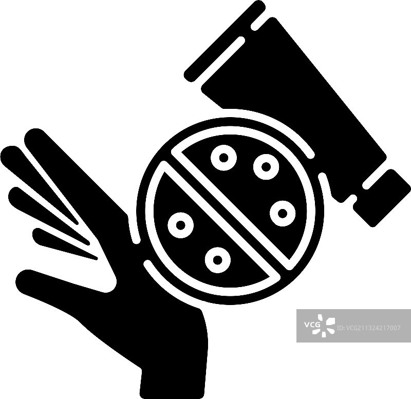 皮疹膏黑色标志图标图片素材