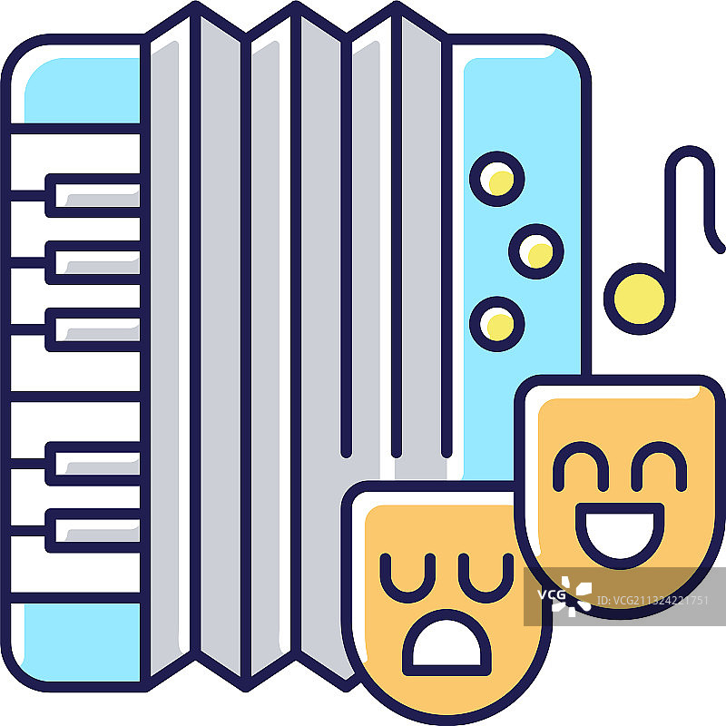 喜剧音乐RGB颜色图标图片素材