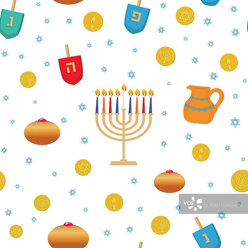 犹太光明节传统符号图片素材