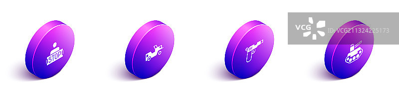 2.5D停止战争军用吉普手枪组合图片素材