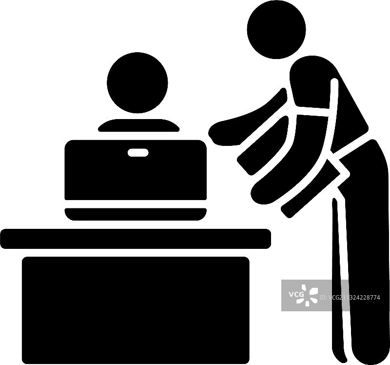 个人助理黑色字形图标图片素材