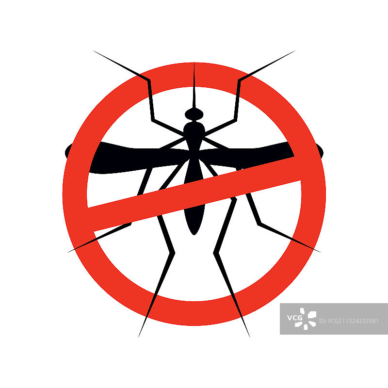 蚊子警告标志，致倦库蚊图片素材