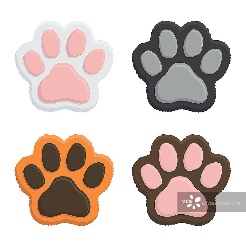 小猫爪子、动物猫爪印图片素材