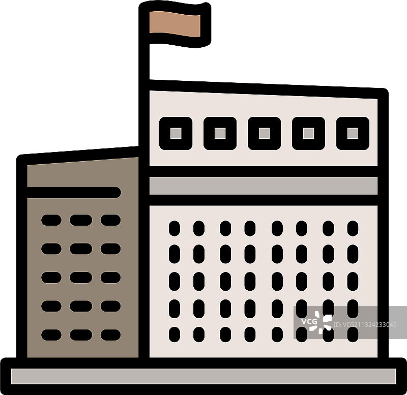 法院建筑轮廓图标图片素材