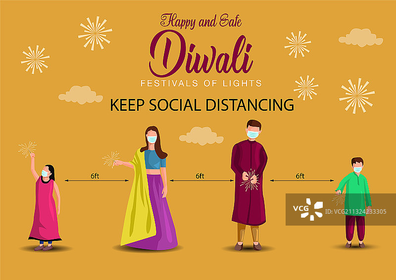 印度教家庭庆祝排灯节图片素材