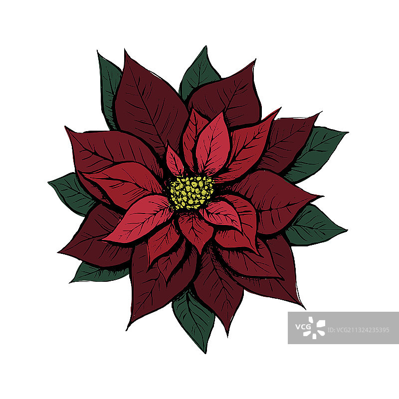 手绘素描圣诞节图片素材