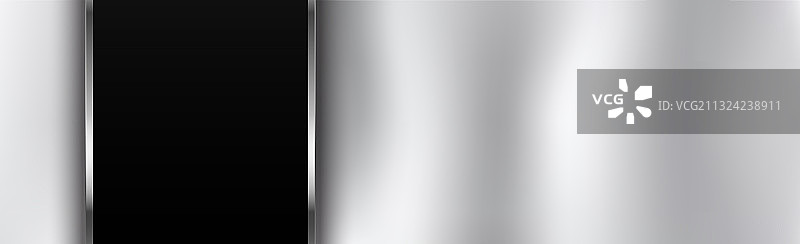 带有反射的银色金属纹理全景图片素材