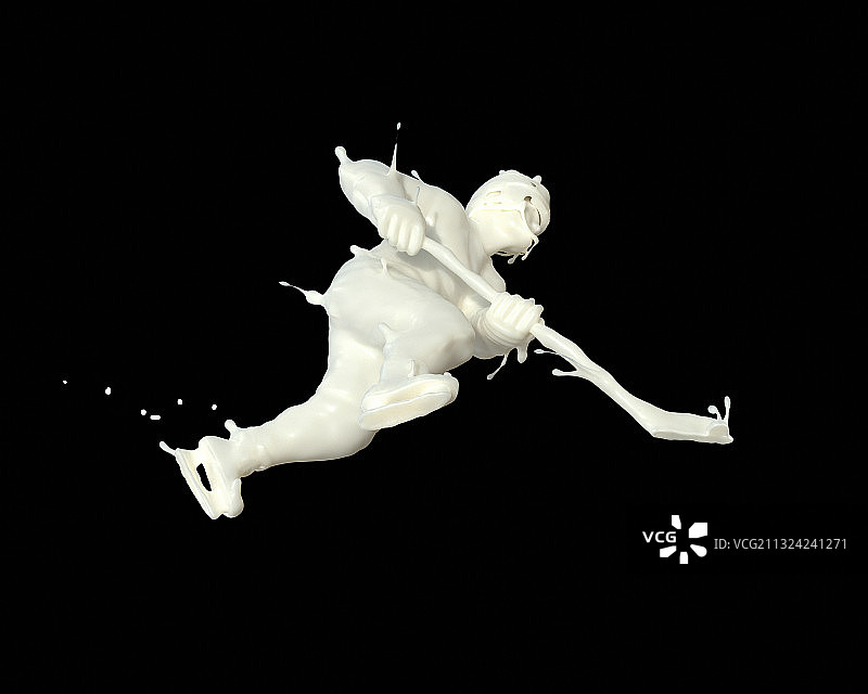 牛奶人物形态冰球运动图片素材