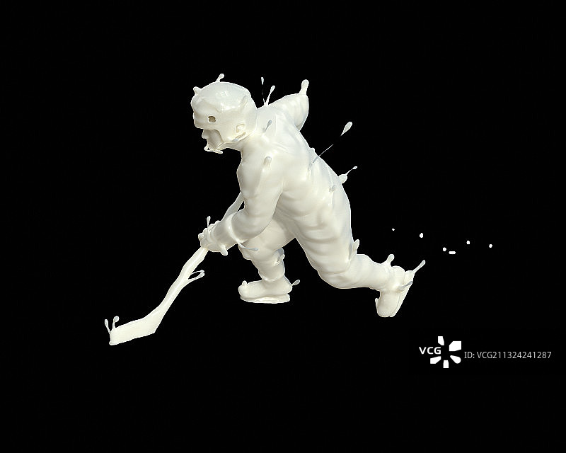 牛奶人物形态冰球运动图片素材