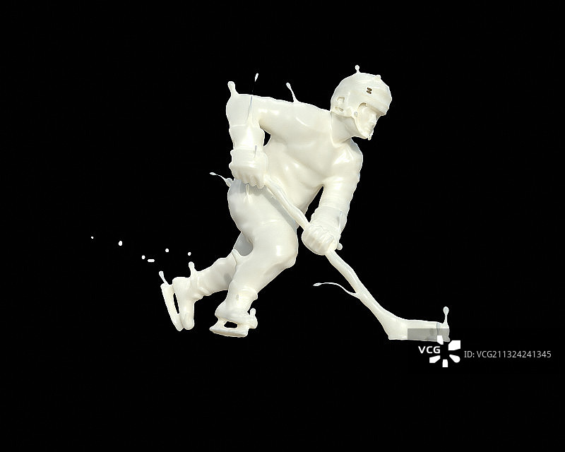 牛奶人物形态冰球运动图片素材